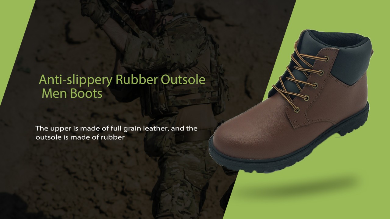 Anti-slippery Rubber Outsole Men Boots