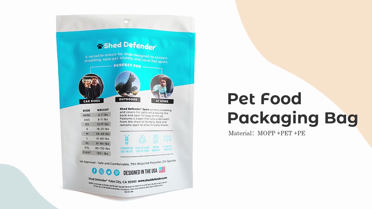 사용자 지정 애완 동물 식품 포장 가방 적층 비닐 봉투 공장
