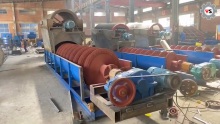 Test machine video of digging spiral sand washing machine