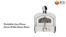 Portable Gas Stainless Steel Portable Built In Thermometer Pizza Oven For Home Kitchen