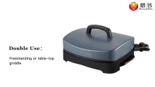 Black Ipx4 Waterproof Indoor And Outdoor Use Premium Barbecue Deluxe Bbq Electric Grill