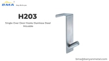 Single Over Door Hooks Stainless Steel Movable Coat Hooks BMA H203