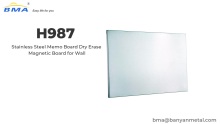 Stainless Steel Memo Board Dry Erase Magnetic Board for Wall BMA H987