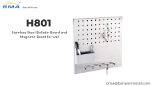 Stainless Steel Bulletin Board And Magnetic Board For Wall BMA H801