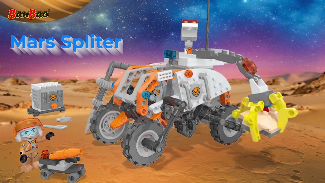 BanBao hoë kwaliteit boustene speelgoed Mars Research Explore vir kinders