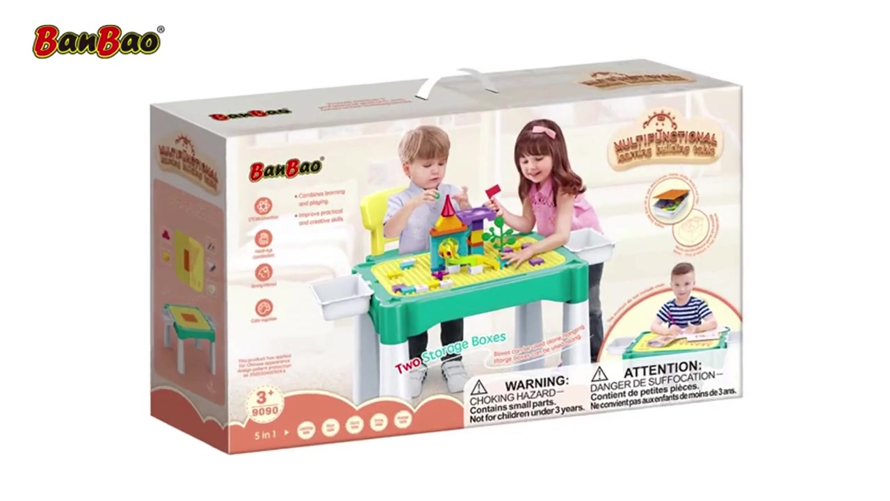 BanBao Kids 5-in-1 Multi Activity Table Set (2021)