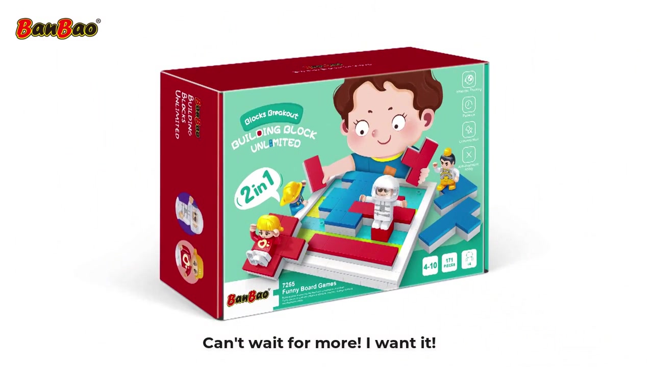 BanBao Uşaqlar üçün Yaradıcı Gülməli Tikinti Blok Oyuncaqları