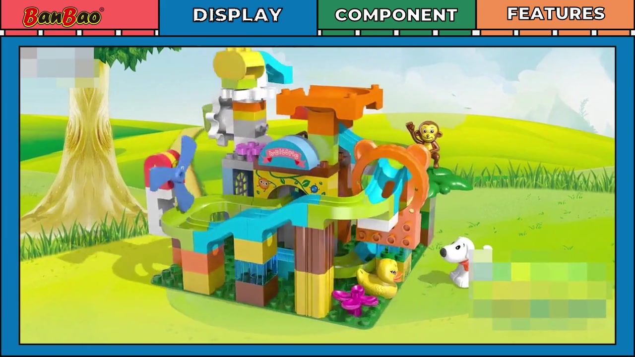 BanBao hoë kwaliteit boublok speelgoed stedelike spoor vir kinders