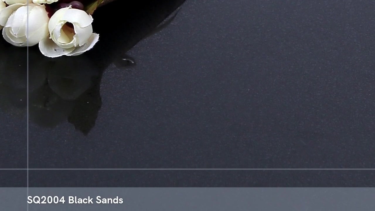 SQ2004 불산 중국 검은 색 작은 크리스탈 모래 쿼츠 돌