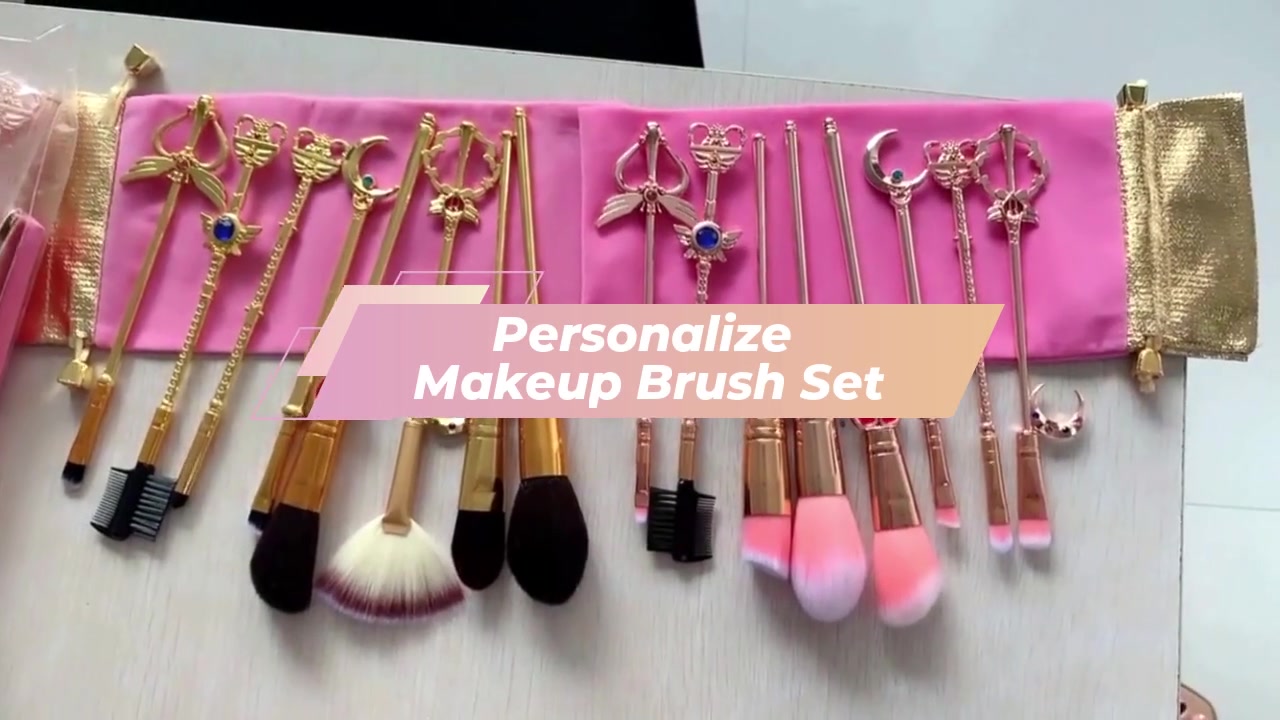8PCS Cartoon Style Sailor Moon Personalize Makeup Brush Set Cosmetic Powder Foundation Eyeshadow Brush For Girls Gift
