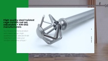 High quality steel twisted cage curtain rod set adjustable + XIN-002 manufacturers