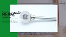 Faceted mercury glass finial drapery rod set adjustable lengths