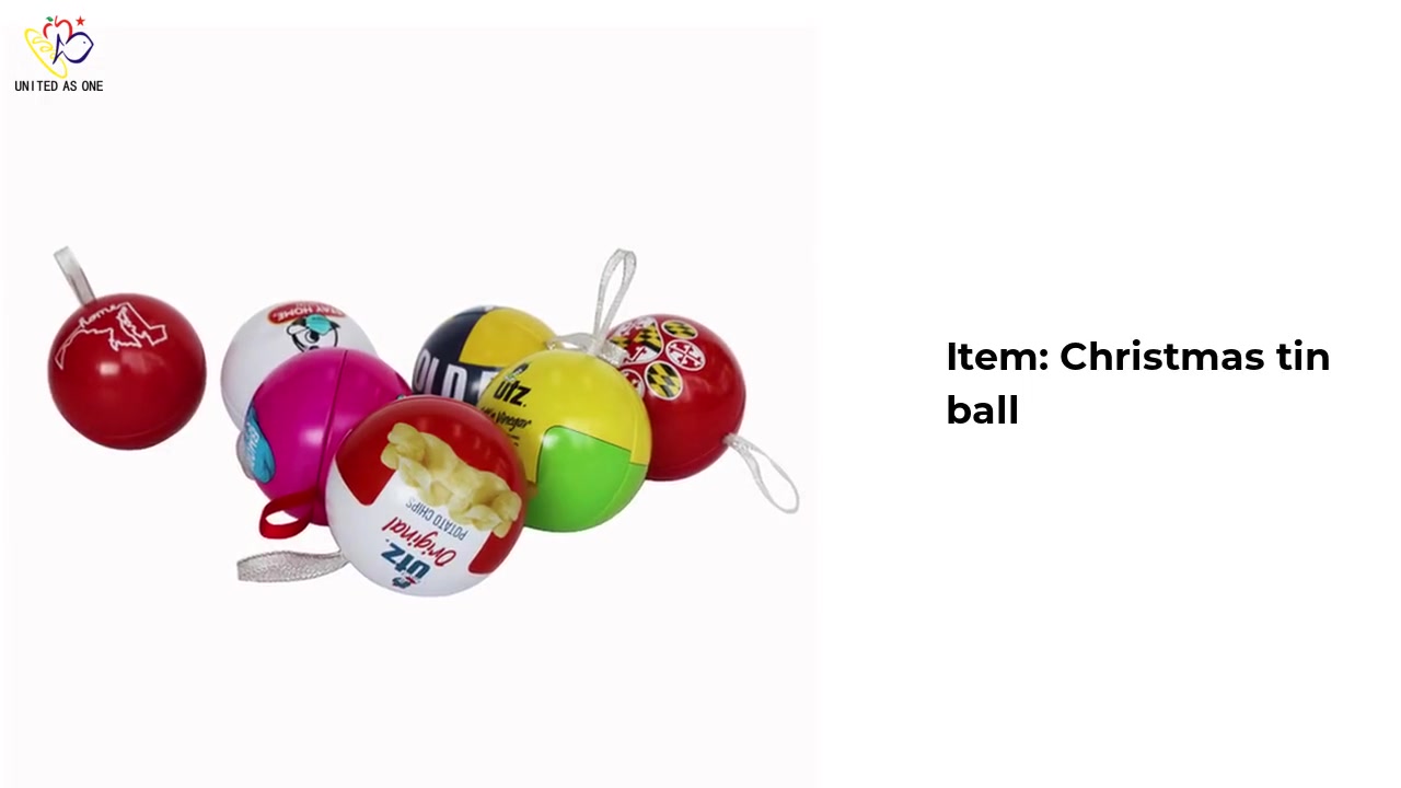 Christmas tin ball JH002