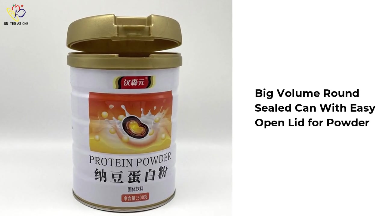 Big Volume Round Sealed Can With Easy Open Lid for Powder JH197