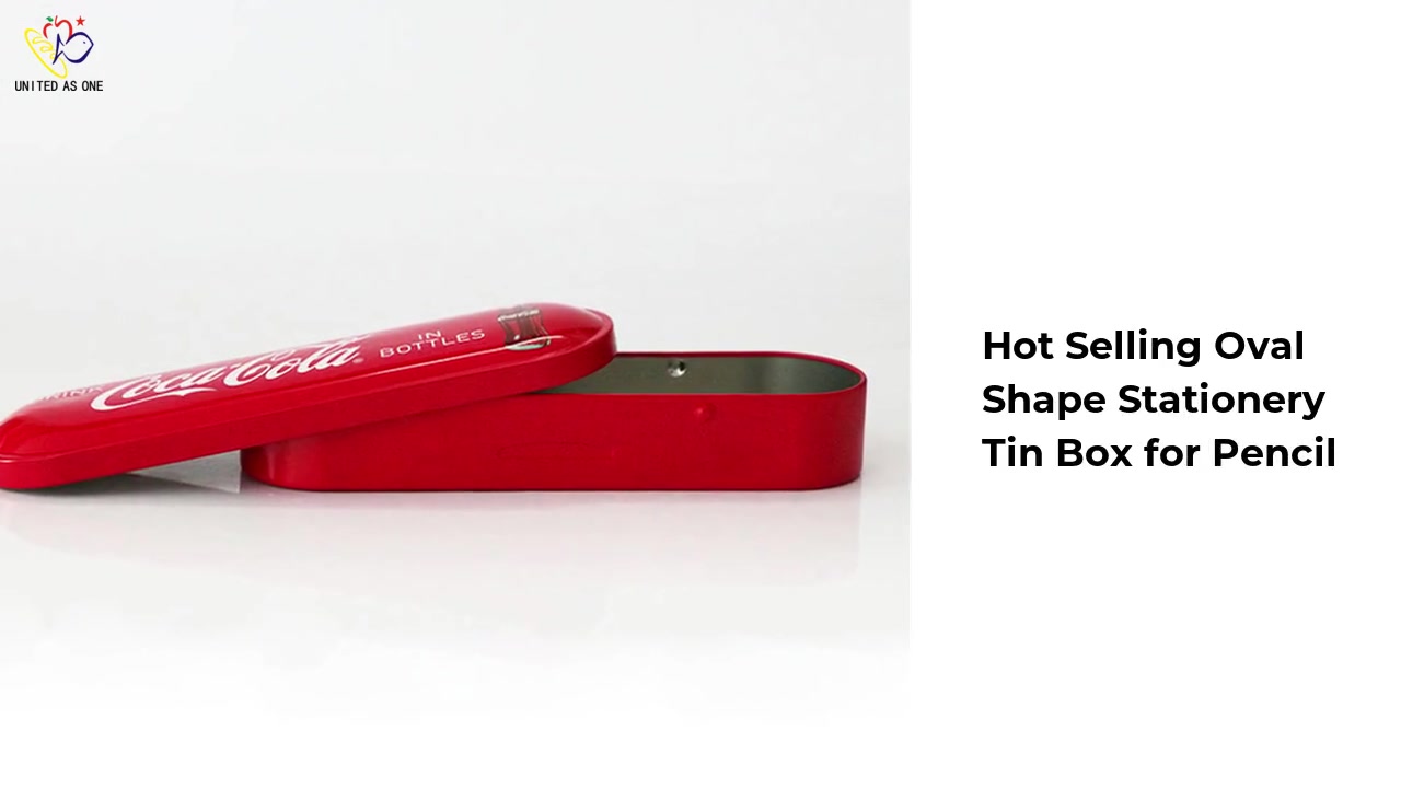 Hot Selling Oval Shape Stationery Tin Box for Pencil JH102