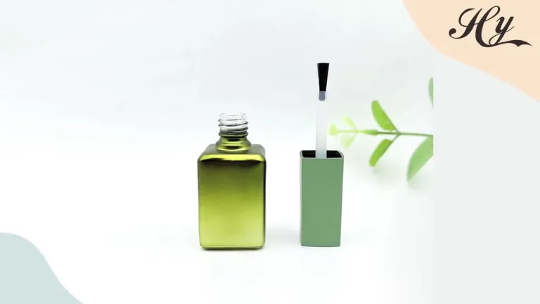 空のゲルのポーランドのボトル15mlの包装化粧品の空の正方形の緑のネイルポーランドのボトルとスーケクのキャップ Hanya