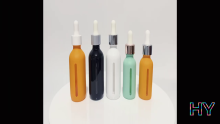 Customized Size Color boston Bottle Luxury Glass Dropper Bottles