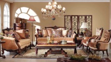 Reasonable price sectional wood sofa set design Goodwin Furniture GH61