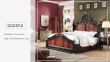Goodwin Furniture American Style Bedroom Suite Hot Sell Luxury Dresser Table Bedroom Solid Wood Bed for Home GGC57.2
