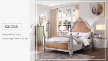 Goodwin Furniture Competitive Price Factory Direct Sale Bed Sets Luxury Home bedroom Furniture Wooden Bed GGC58