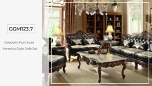 Goodwin Furniture Popular Design Couch Living Room Sofas Marble Top Coffee and End Table GGM123.7