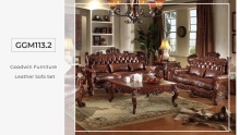 Goodwin furniture Factory Price Luxury Style Coffee Table End Table Living Room Leather Sofas GGM113.2