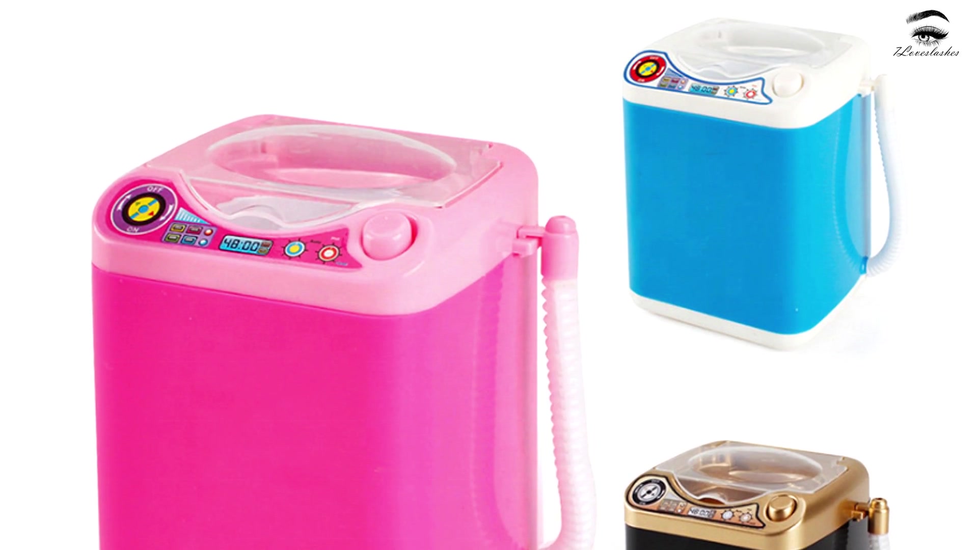 Bästa Mini ögonfranstvättmaskin söt elektrisk tvättmaskin leksak för effektiv rengöring sminkborstar puderpuff tvättmaskin Leverantör