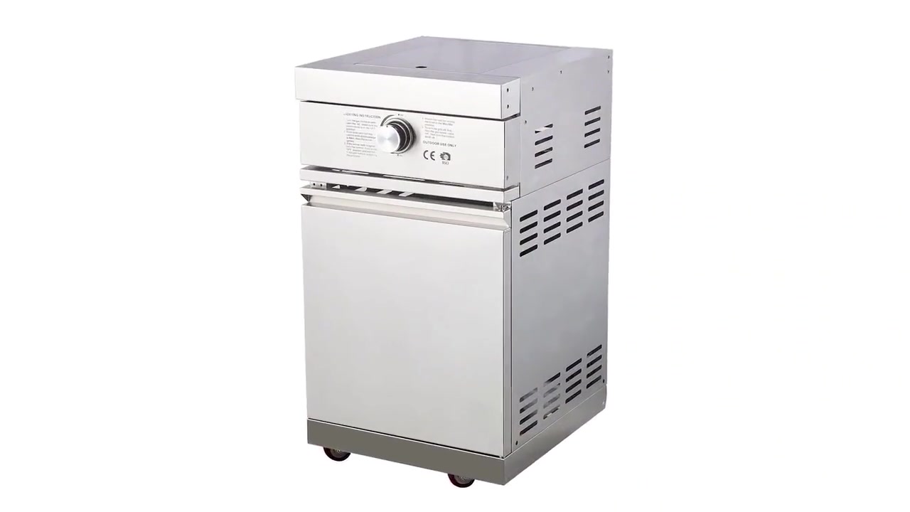 WST-B10 Infrared Side Burner With Lid Stainless Steel