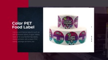 Roll Color Printing Custom PET Candy Food Packaging Stickers