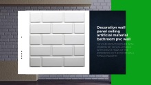 Decoration wall panel ceiling artificial material bathroom pvc wall