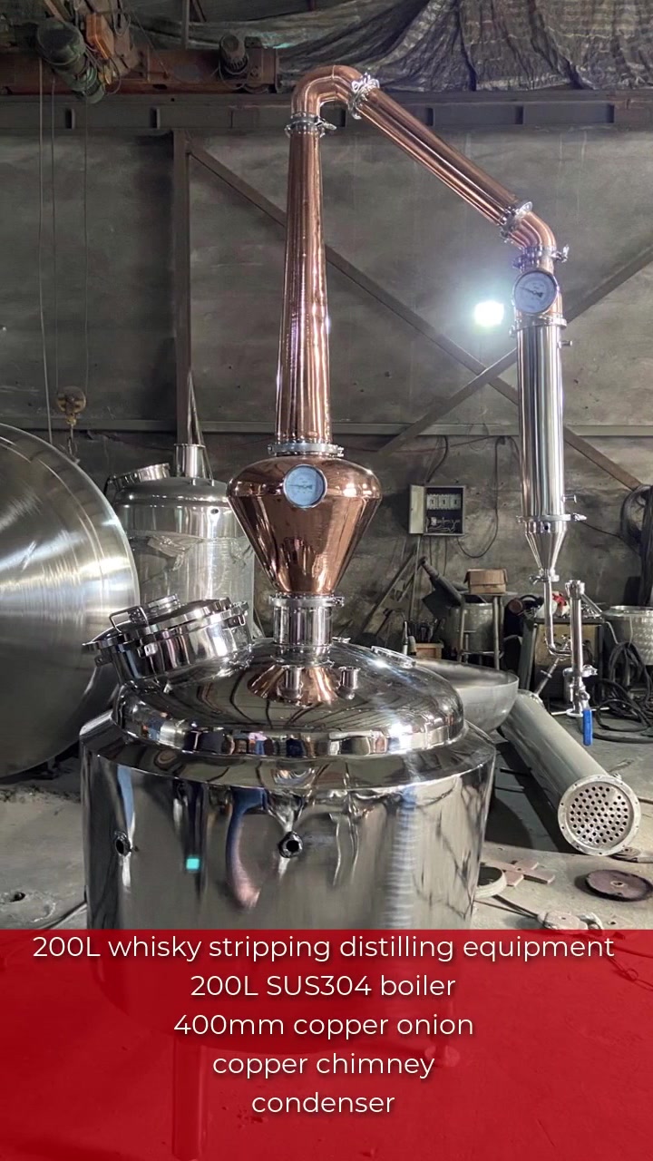 Attrezzatura per distillazione professionale Alambicco per stripping da 200 litri