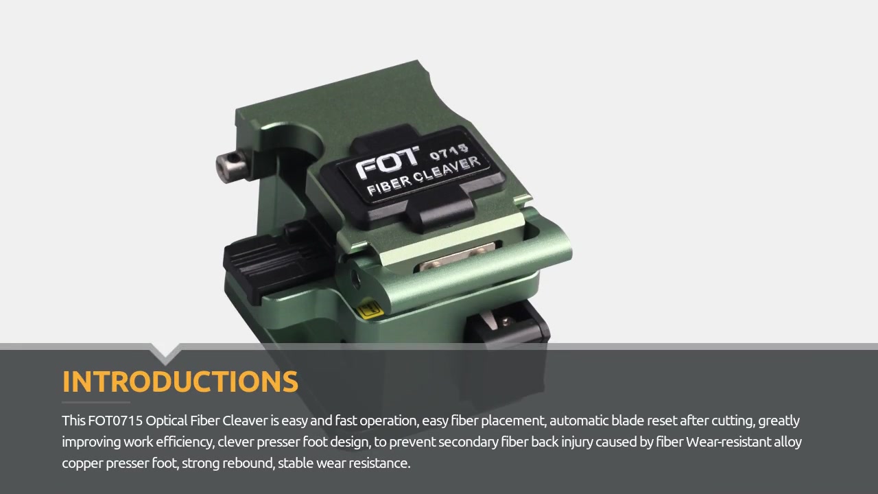 FOT0715 Optical Fiber Cleaver Video Display