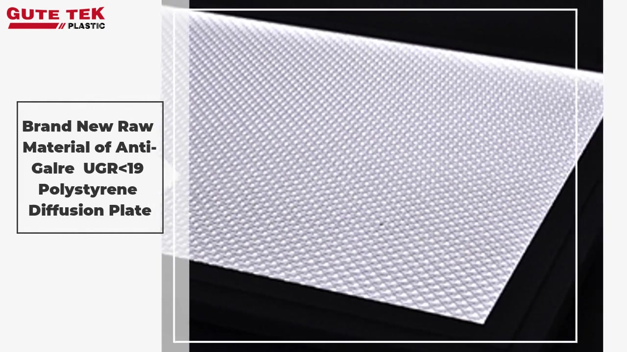 China Prism Light Diffuser Sheet  Anti-Galre UGR19 Polystyrene Diffusion Plate Manufacturer-GUTE TEK PLASTIC