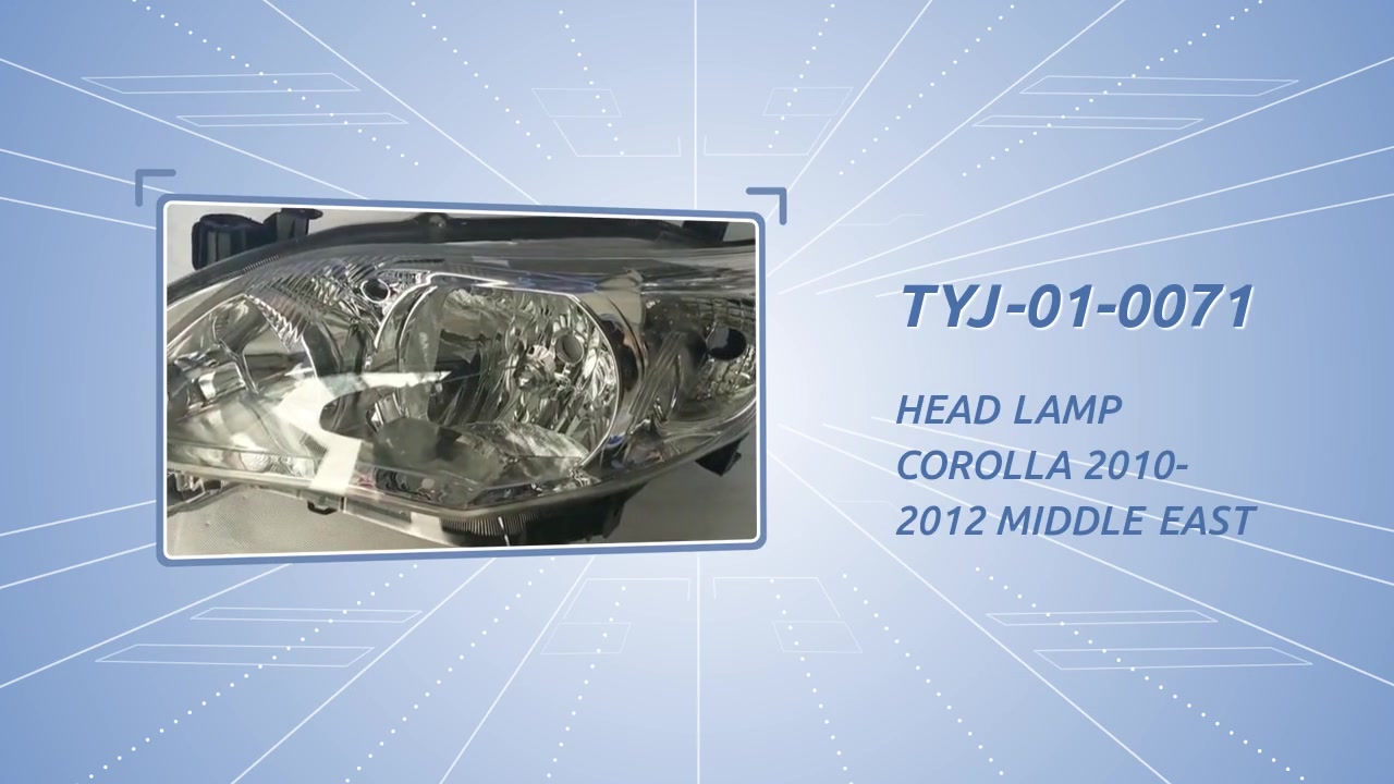 High quality best sales front headlamp for corolla 2010-2012 middle east  81130-02D20 81170-02D20 WHITE CHROME