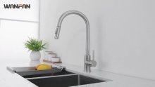 Touch Kitchen Faucet with Pull Down Sprayer,Single Handle Automatic Modern Brushed Nickel 2-Mode Kitchen Faucets with Pull Down Sprayer , Stainless Steel Touch Activated Faucet, Brushed Nickel