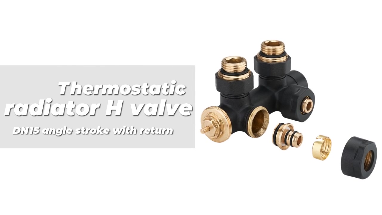 Thermostatic radiator H valve DN15 angle stroke with return