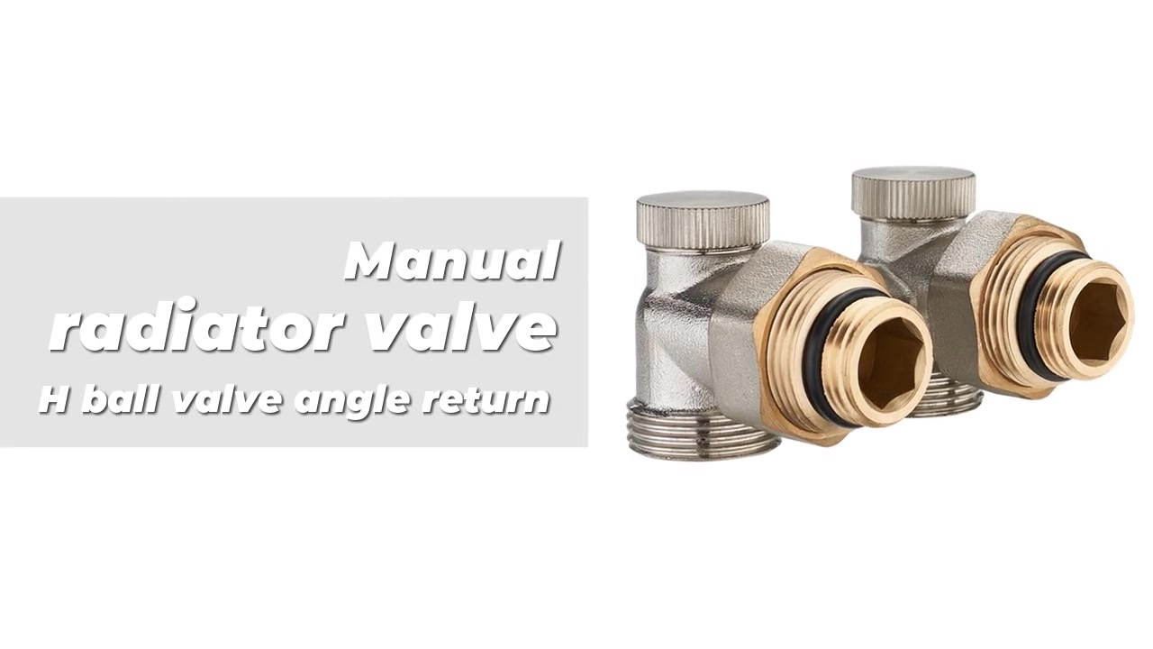 Radiator valve H ball valve angle return