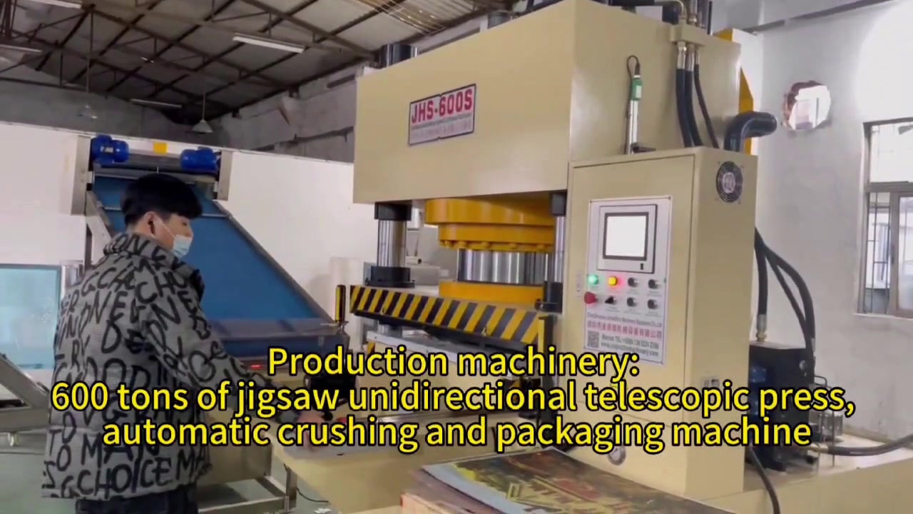 600 ton industrial puzzle press machine, jigsaw puzzle die cutting