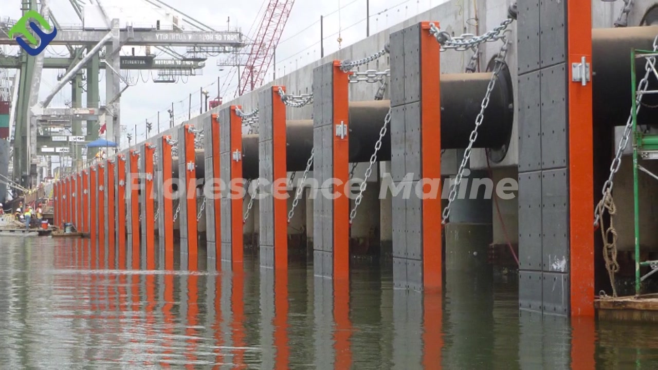 Marine Mooring Cell Rubber Fender With Steel Frontal Frame