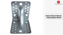 Corner Braces Brackets Plates, Heavy Duty Wooden Angle, Metal Steel Sheet Galvanised Roof Sheet Structural Big Size 4,13"X 4,13"X 3,54" X 0,08" (105 X 105 X 90 Mm X 2mm) ART2E Pack of 10pcs