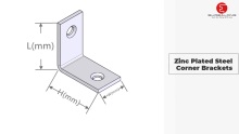Angle Brackets - Zinc Plated Steel Corner Brackets - 16mm /0.63" Wide 40mm /1.57" Long With Screws - 30 Pack by Brackit