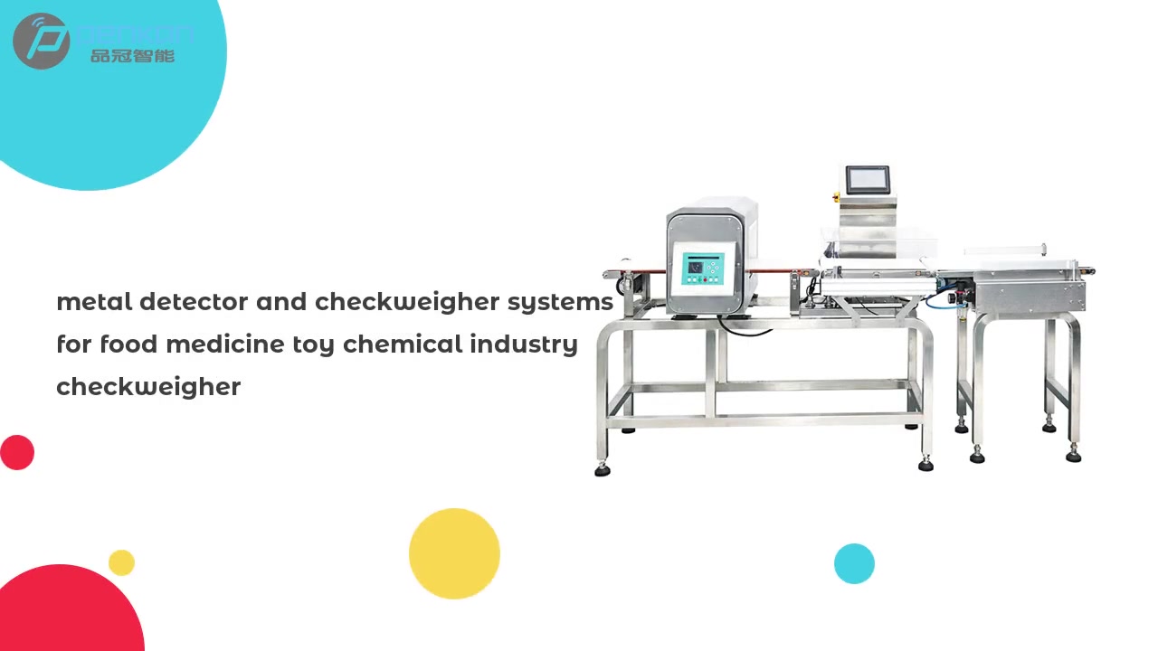 Sistem detektor dan checkweigher logam untuk mainan pengobatan makanan Checkweigher industri kimia