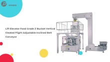 Lift Elevator Food Grade Z Bucket Vertical Cleated Flight Adjustable Inclined Belt Conveyor
