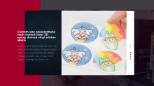 Custom size polyurethane resin coated clear 3D epoxy domed vinyl sticker labels