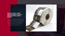 Custom Wine Label Texture Paper Luxury Wine Bottles Labels Sticker