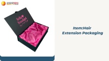 Hair Extension Packaging Zeal-x Hot Selling Cardboard Wig Gift Box With Satin Insert