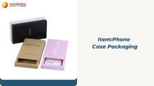 Phone Case Packaging Zeal-x Custom Eco Friendly Foldable 350g Kraft Paper Drawer Box