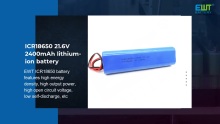 ICR18650 21.6V 2400mAh ceallraí litiam-ian