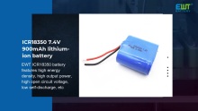 ICR18350 7.4V 900Mah ceallraí litiam-ian