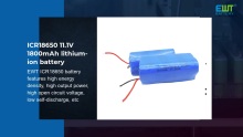 ICR18650 11.1V 1800Mah ceallraí litiam-ian